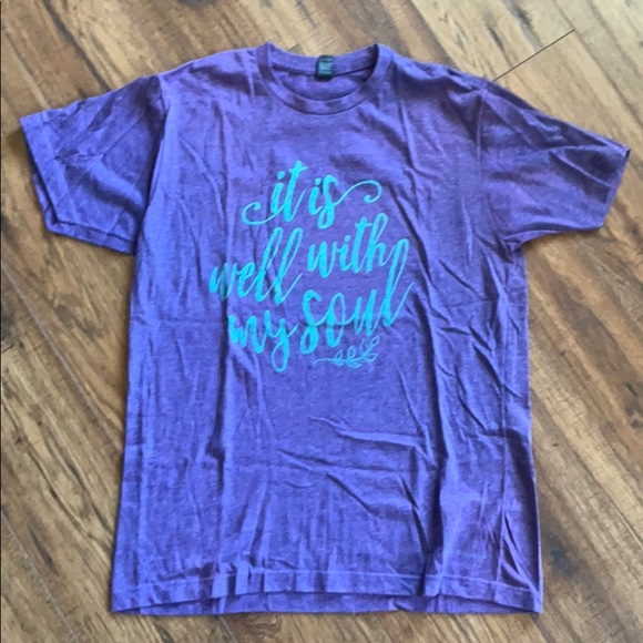 Crazy Cool Threads All Is Well With My Soul Purple - Picture 2 of 2
